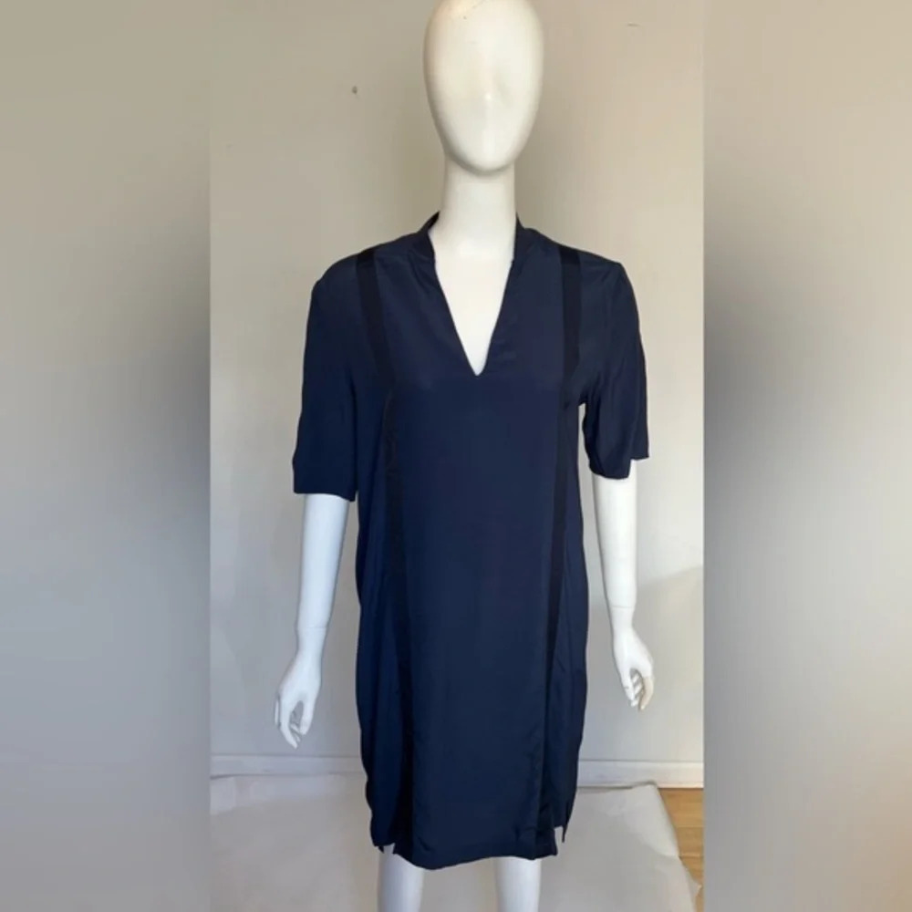 Ya Ya Womens Dark Blue Short Sleeve Mini Dress Sporty Size Us 6 / S Nwt